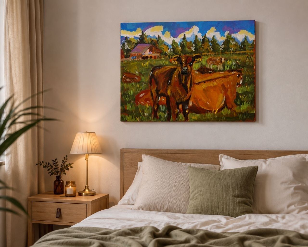 Tableaux: Handgemaltes Kuh-Gemälde 50x40 – D'occasion à Oensingen par ale_ftv9 1