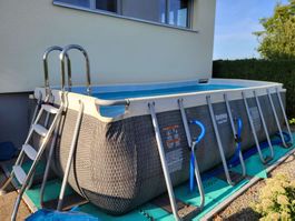 Bestway Aufstellpool rechteckig mit Filteranlage