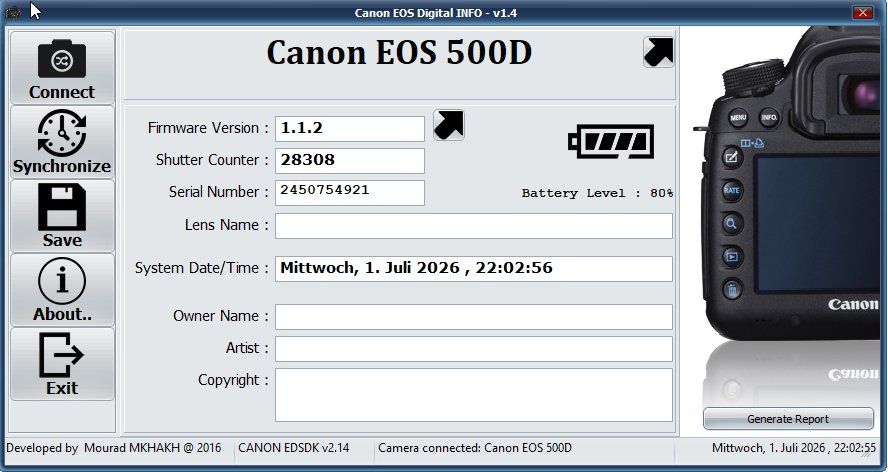 Canon Fotocamera: Canon EOS 500D Digitalkamera - Guter Zustand – Usato da Zürich venduto da DonBodo 2
