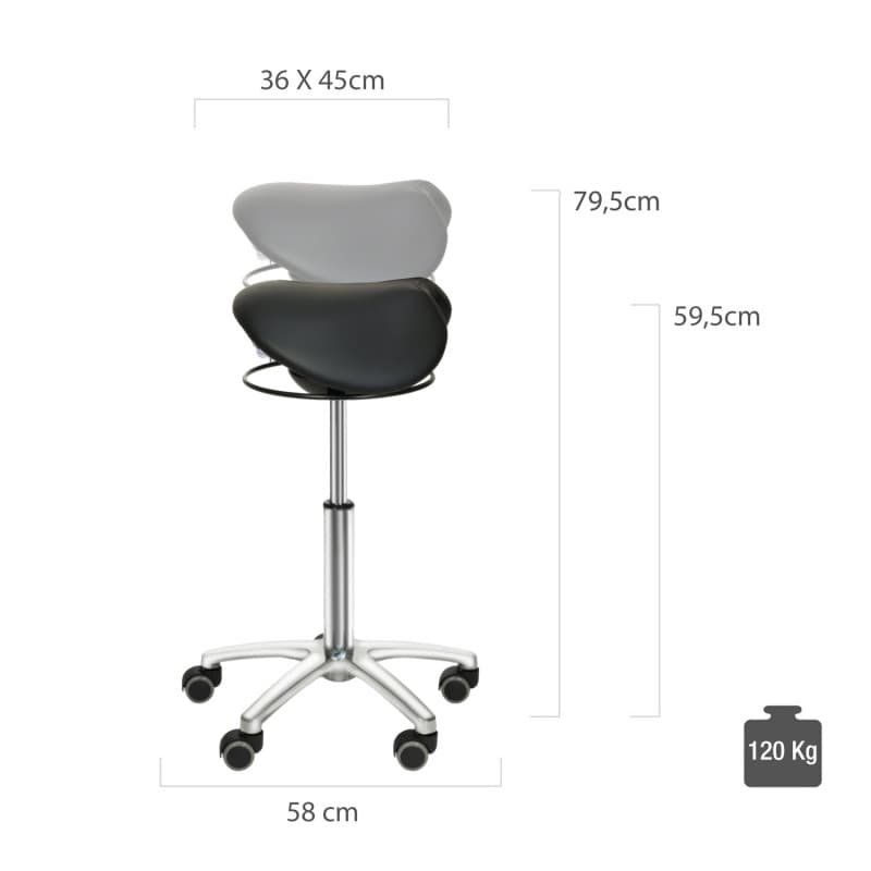 Sgabelli: Sattelsitz-Hocker SCHWARZ mit Schwing-Mechanismus – Nuovo e nell'imballaggio originale da Schaffhausen venduto da Praxis-Nova 6