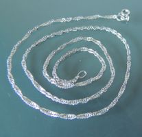 Silber 925 Singapur Halskette 43 cm / 2 mm