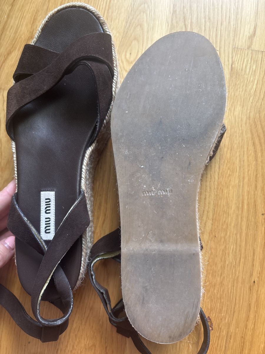 Miu Miu Damenschuhe: Miu Miu Sandales Espadrilles – Gebraucht aus Zürich von glaswag 5