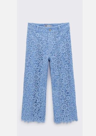 Zara Hose aus Spitze hellblau - wunderschön - XS - NEU!