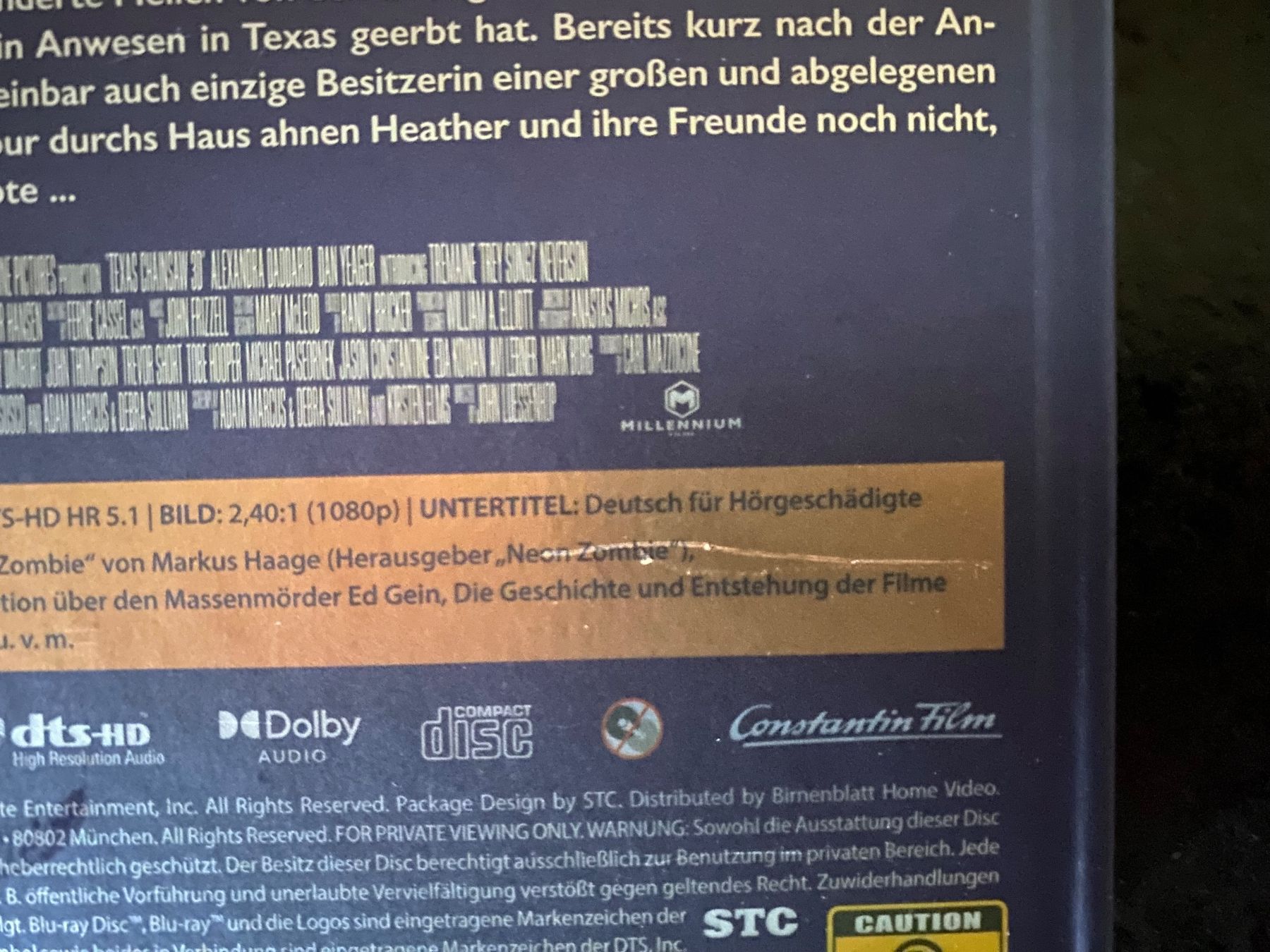 Tutti i DVDs: Texas Chainsaw Mediabook Blu-ray + CD Sehr Gut – Usato da Schmitten FR venduto da FilmRarities 6