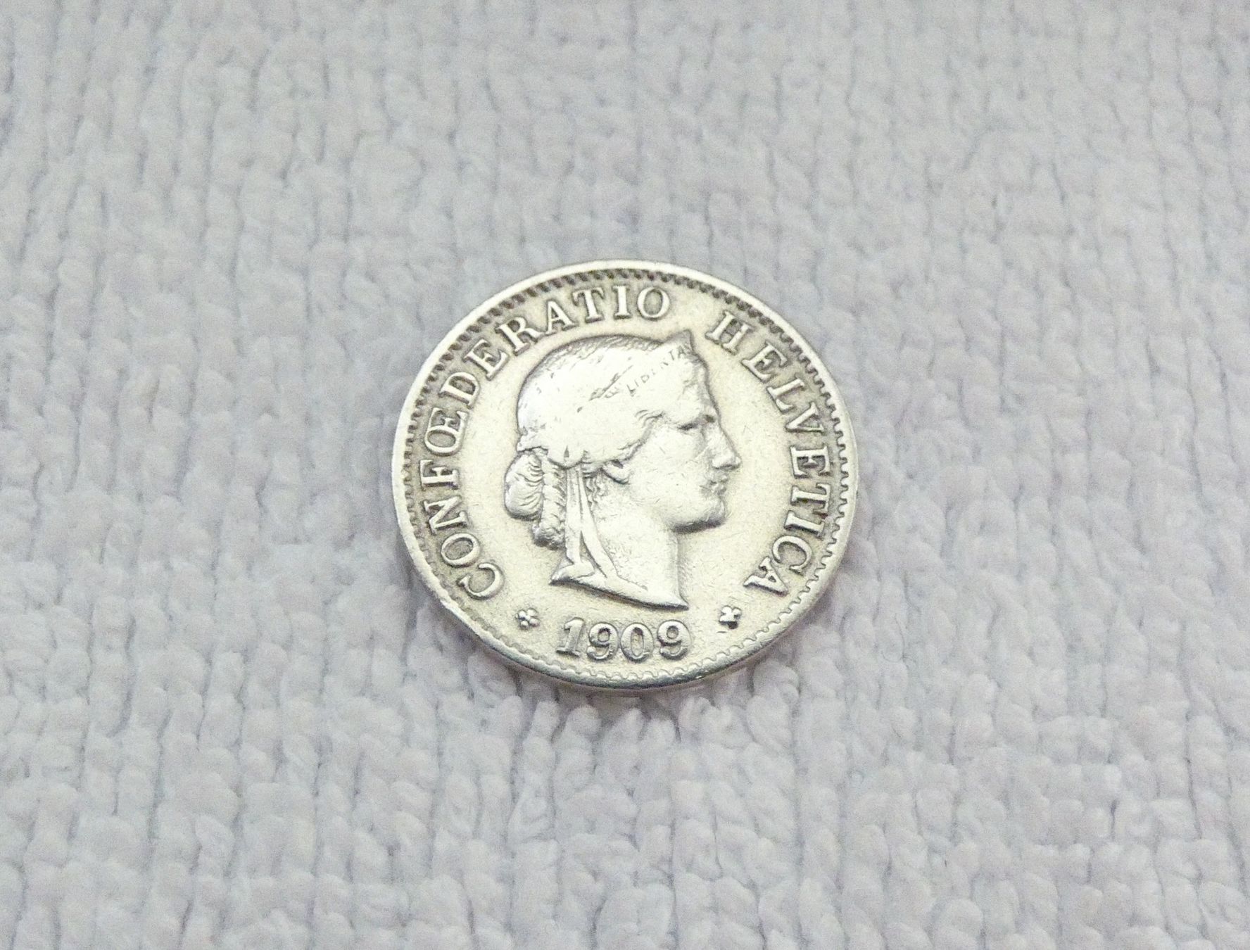Tutti le monete: 5 centimes/rappen 1909 – Usato da Nyon venduto da Ilmi09