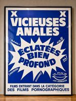 Affiche typographique érotique vintage