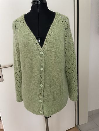 Strickjacke weissgrün