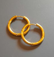Ohrringe Creolen goldfarben. Durchmesser 10mm