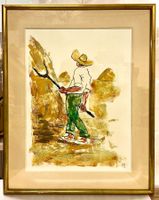 Tableau - Superbe aquarelle sous verre - Artiste: Peso 1965