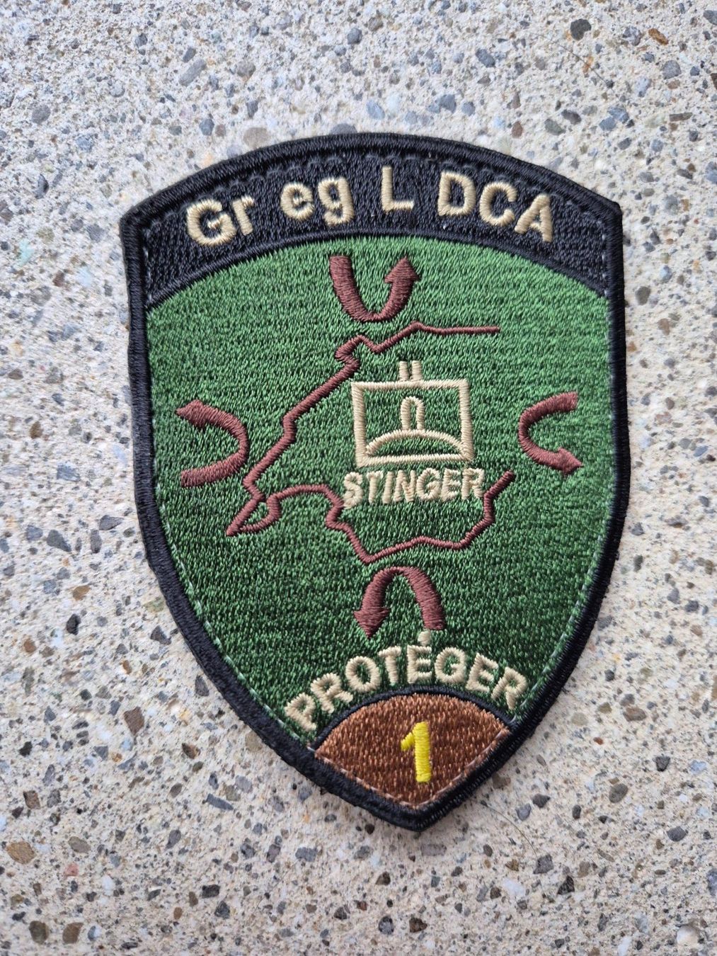 Schweizer Armee Placchette & Badge: *** Badge Gr eg L DCA 1  mit klett *** – Usato da Riedholz venduto da fr_sIruP