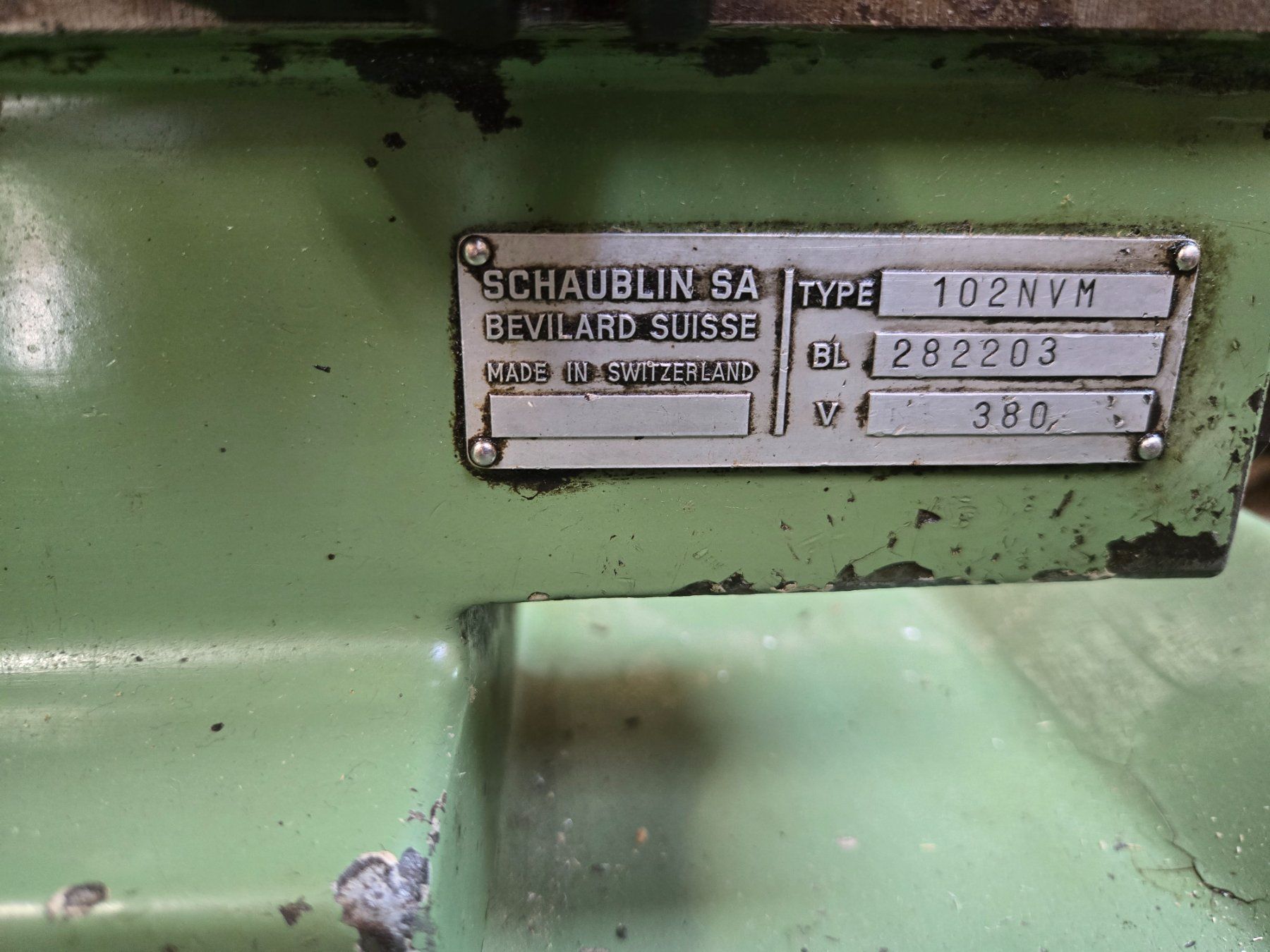 Schaublin Tutte le macchine: Tour SCHAUBLIN 102 NVM – Usato da Morges venduto da Patbel1205 4