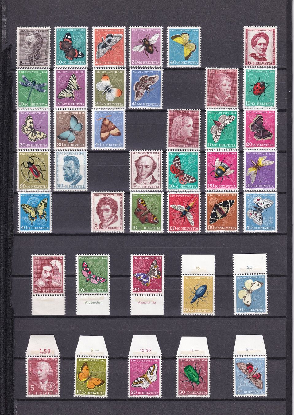 Tutti i francobolli: Pro Juventute 1950 - 1963 – Usato da Rotkreuz venduto da sheyenne72