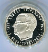 Silbermedaille Bundespräsident Gustav Heinemann. 999/1000 PP