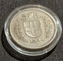5 Franken 1954 Silber – Schöner Fünfliber Schweiz ab Fr. 1.–