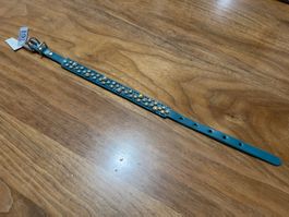 Hundehalsband Leder mit Swarovski Steinen von Diamond Dogs