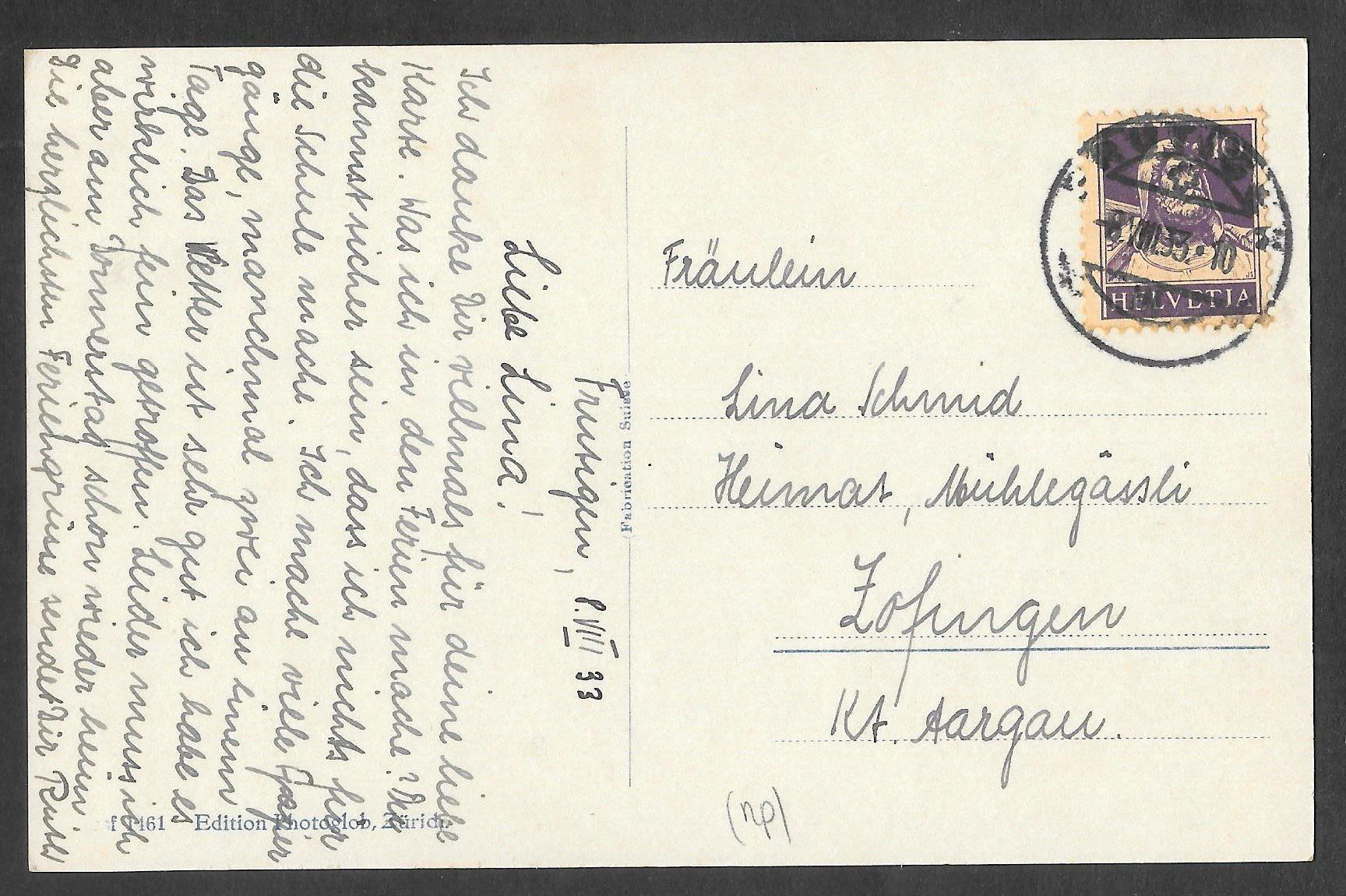 Cartoline postali: Lötschbergbahn bei Frutigen – Usato da Olten venduto da clotaldi 1