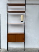 Mid Century 60er Jahre  Teleskopregal Victoria Teak Furnier