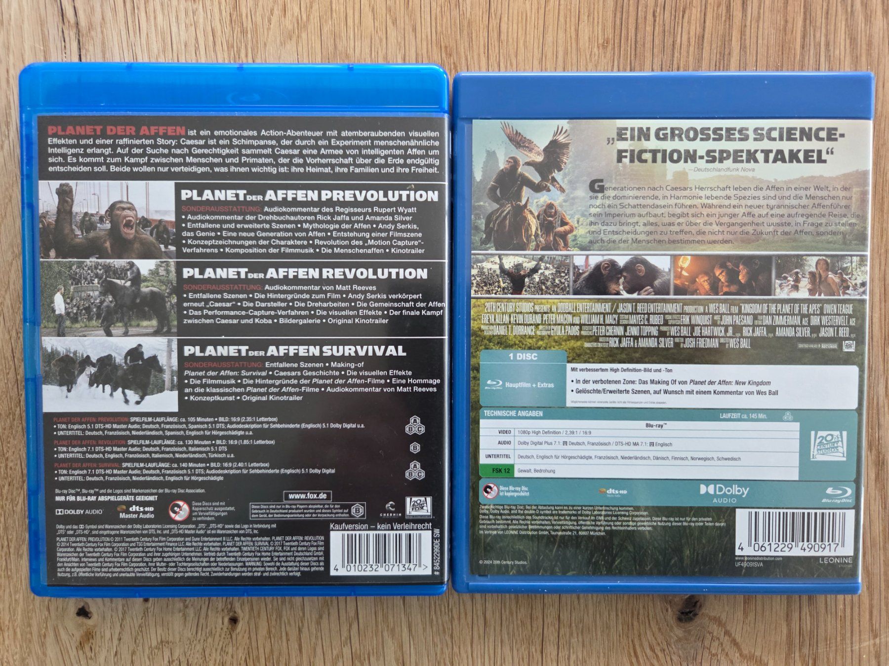 Alle DVDs: Planet der Affen (4 Blu-Rays) – Gebraucht aus Niederhelfenschwil von George27 1
