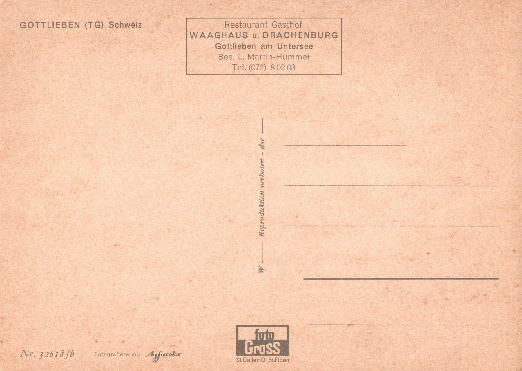Cartoline postali: Originale Vintage Ansichtskarte Gottlieben, Schweiz TOP! – Nuovo (secondo la descrizione) da Zürich venduto da axolottchen 1