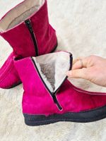 STIEFEL BOOTS FELL LAMMFELL 41 SCHUHE NP 590 CHF WARM TOP