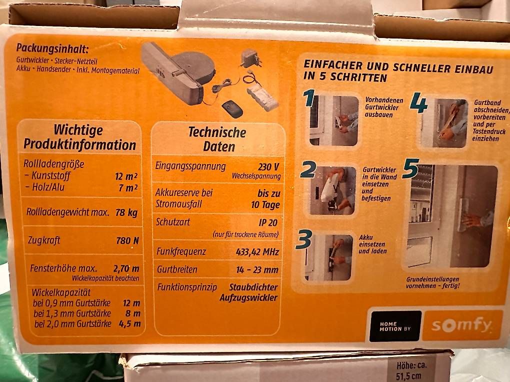 Somfy Tende da sole: Somfy Gurtwickler Elektrisch mit FB.  Unterputz – Usato da Meilen venduto da Amanda 1