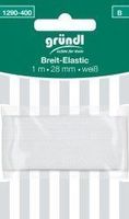 Breit-Elastik 28 mm x 1 m weiss gummiband Schlüpfer Gummi