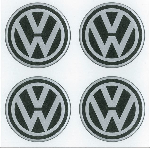 VW Nabendeckel 3D Aufkleber 58mm 4Stk.
