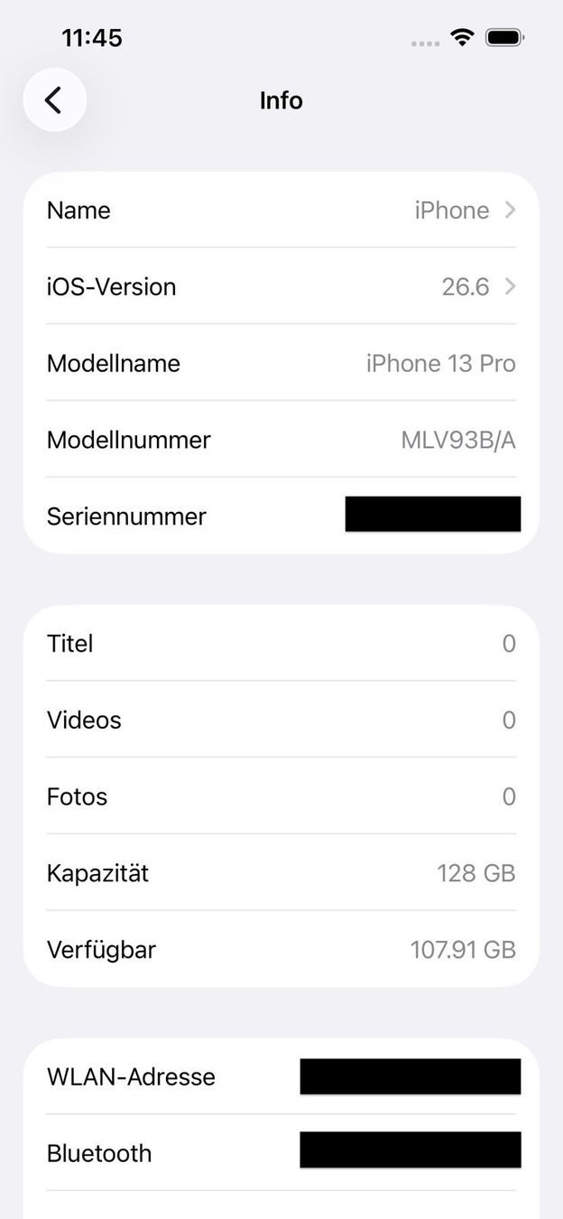 Apple Handys / Smartphones: iPhone 13 Pro 128 GB Graphit - Akku 83%, mit Hülle – Gebraucht aus Zürich von Kollege7 9