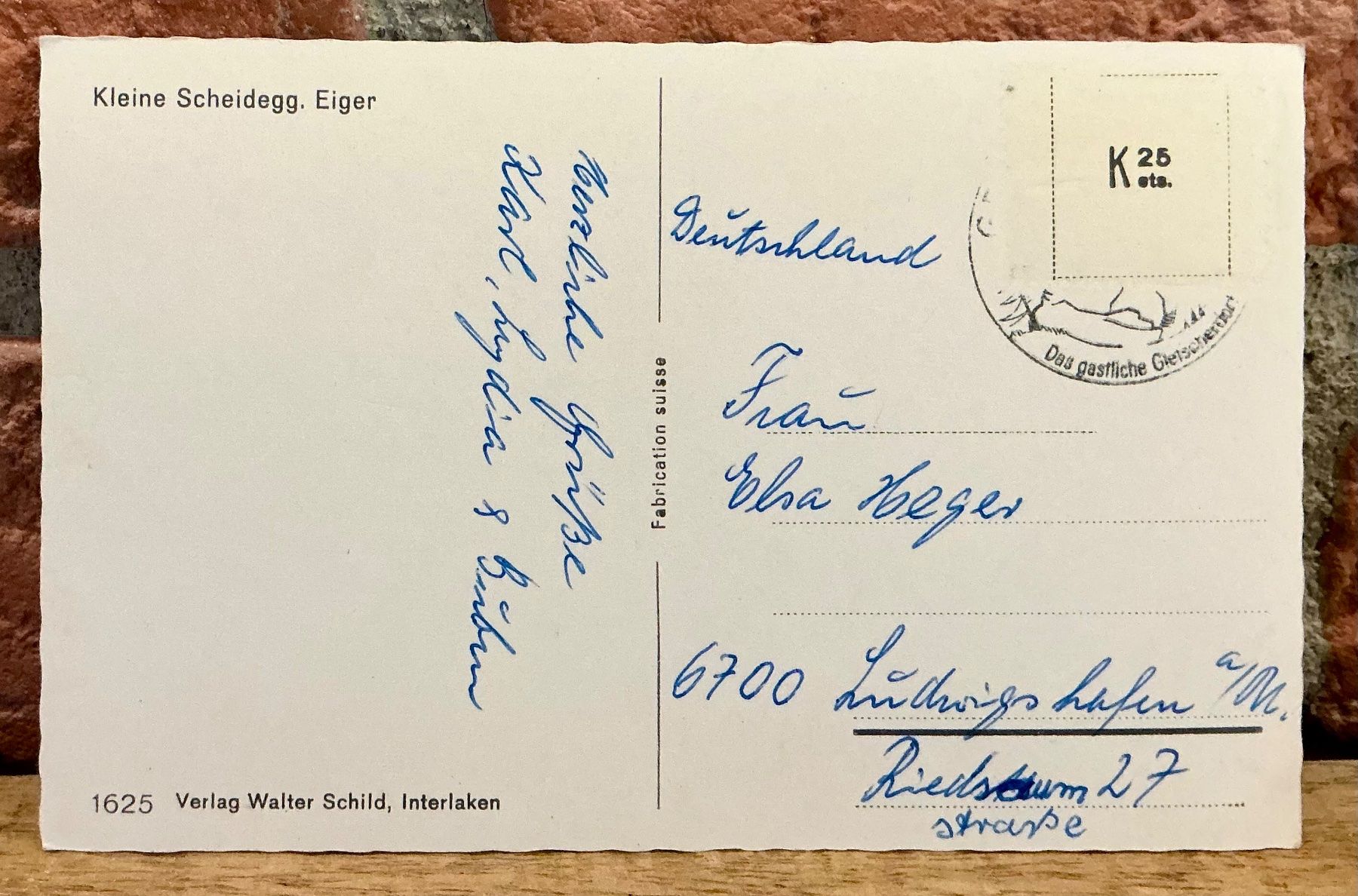 Cartoline postali: KLEINE SCHEIDEGG mit Eiger - Berner Oberland – Usato da Root venduto da ENGLAND-TREASURES 2