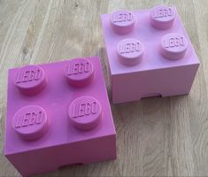 LEGO Aufbewahrungsboxen 2er Set Rosa