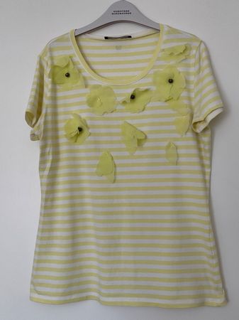Max Mara Weekend Blusenshirt Gr M gelb/weiss NEU