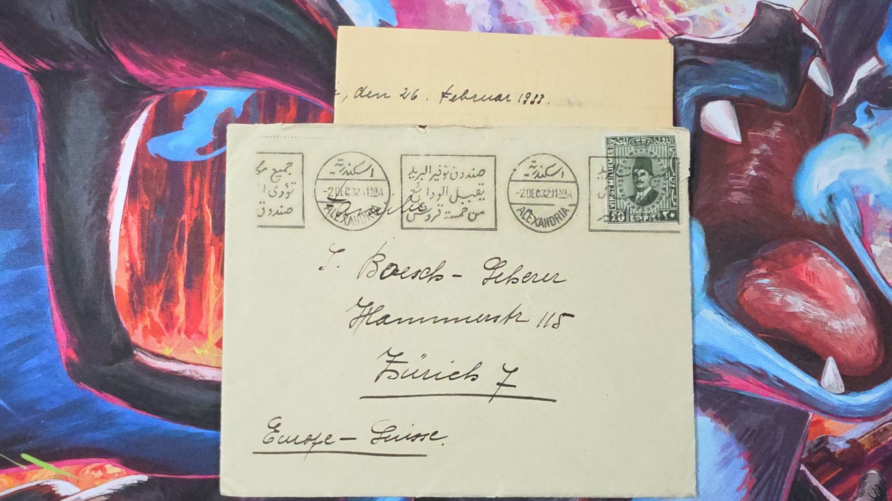 Tutti i francobolli: CL32 Enveloppe + Timbre Egypte 1933 – Usato da Cousset venduto da Patrick_Collections