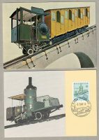 2 Karten - Dampf - Bergbahnen, 1 Karte Gelaufen