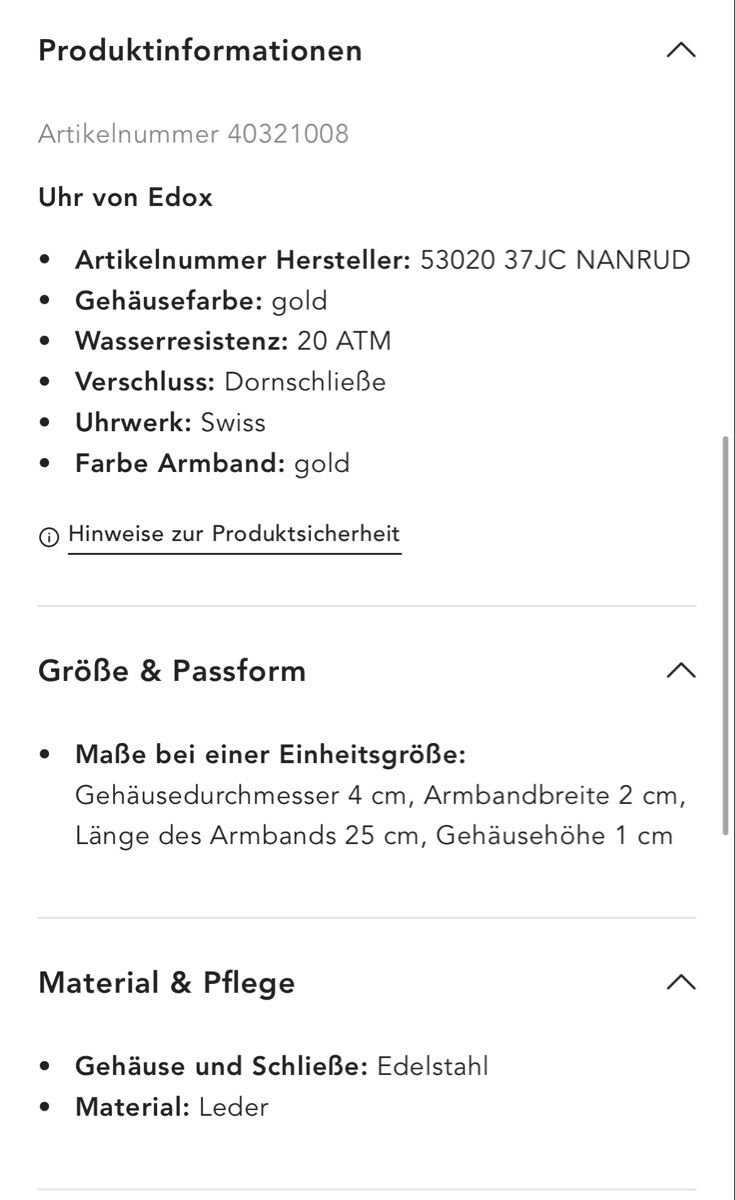 Edox Orologi: NEU EDOX Delfin Armbanduhr NEU – Nuovo e nell'imballaggio originale da Bülach venduto da silk1881 4