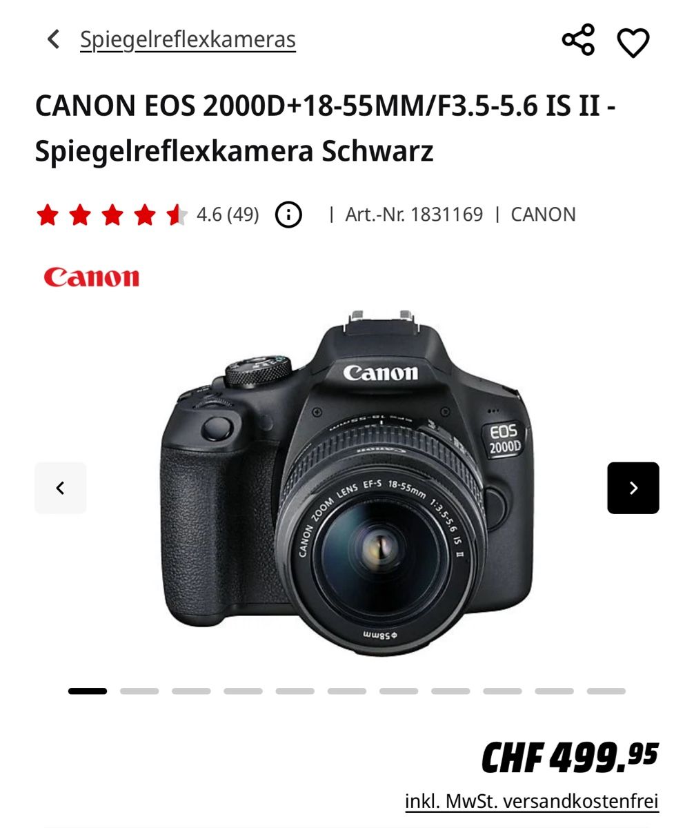 Canon Fotocamera: Canon Eos – Usato da Kehrsatz venduto da Yshania 4
