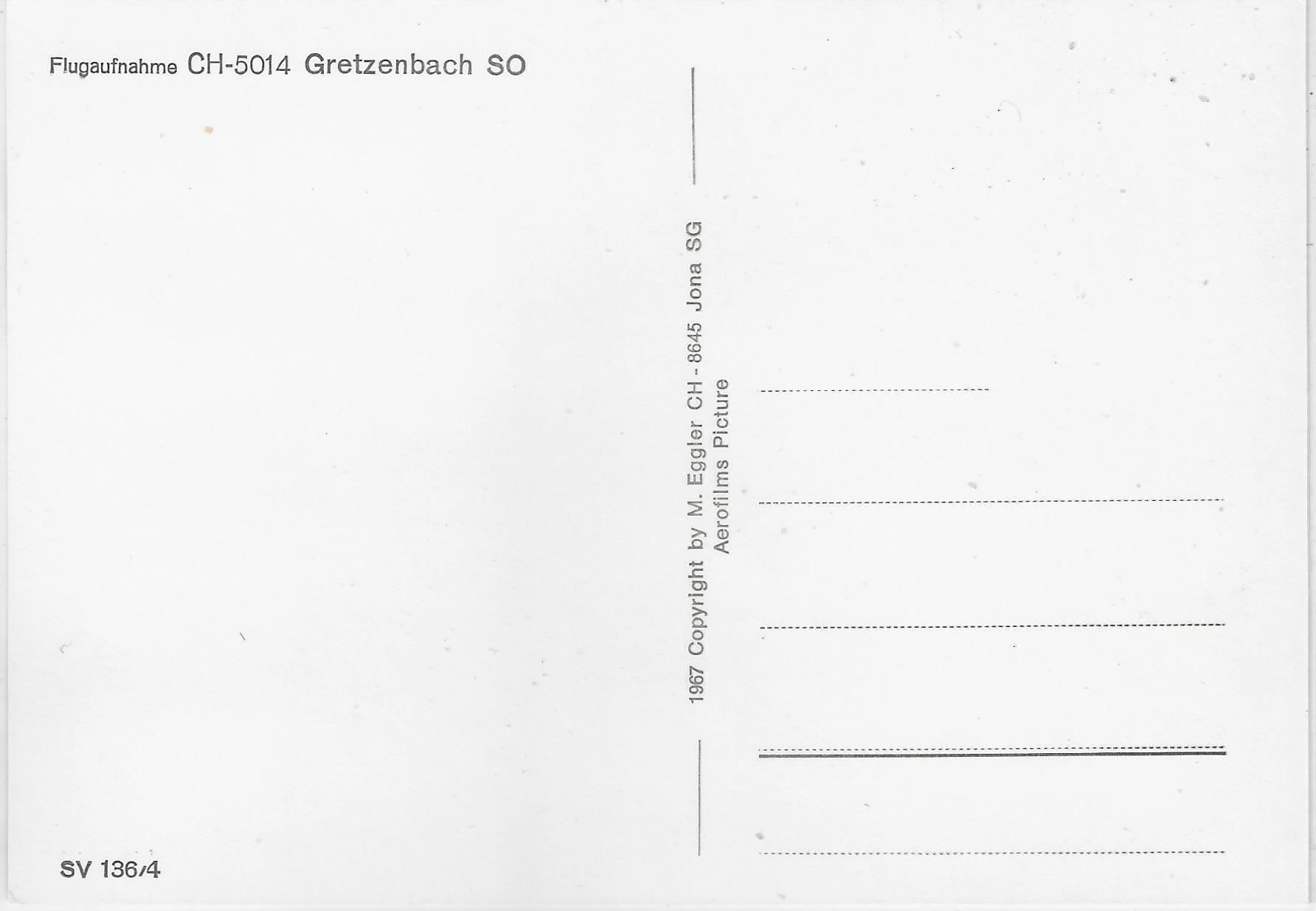 Cartoline postali: Flugaufnahme Gretzenbach SO – Antico da Ettingen venduto da Kartenplanet 1