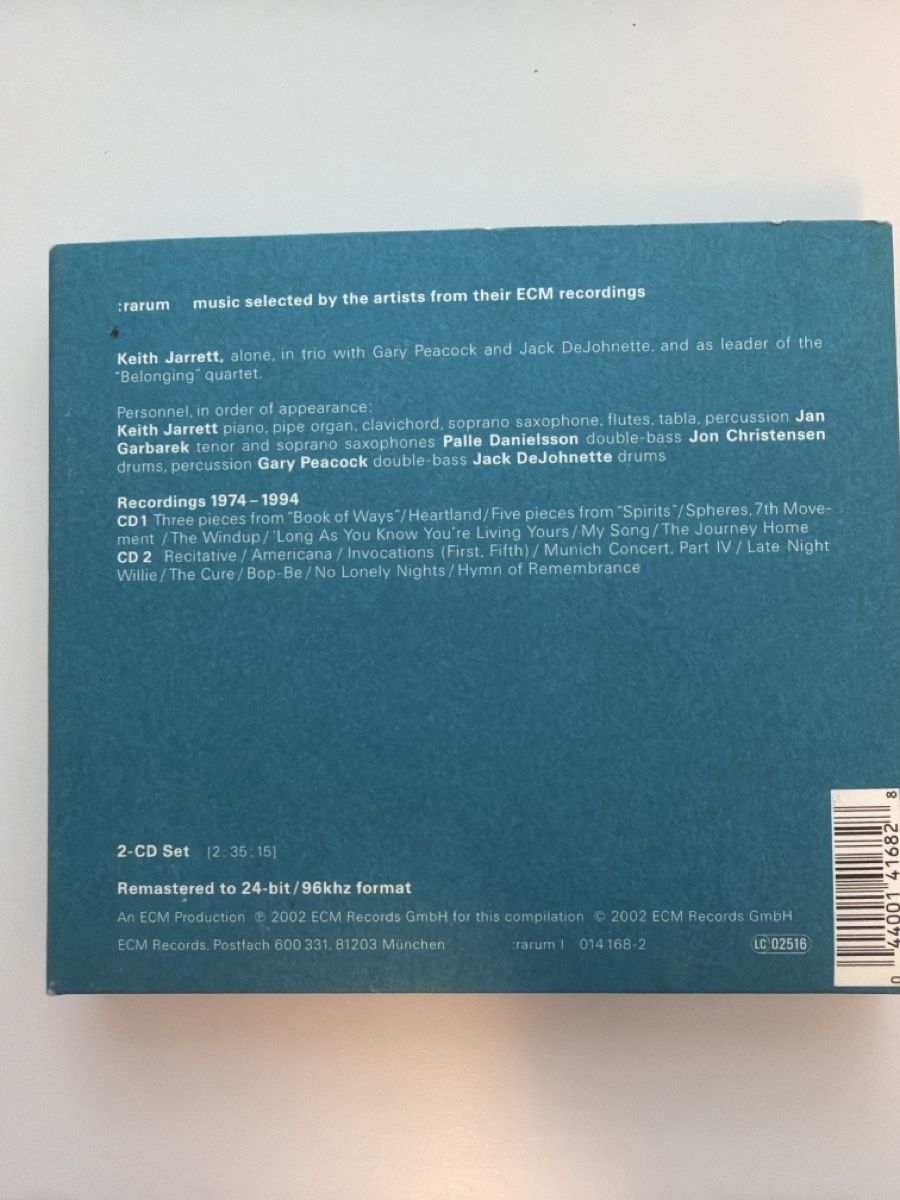 CD: Keith Jarrett Selected Recordings ECM 2 CD Set – Usato da Kilchberg ZH venduto da Seb92 1
