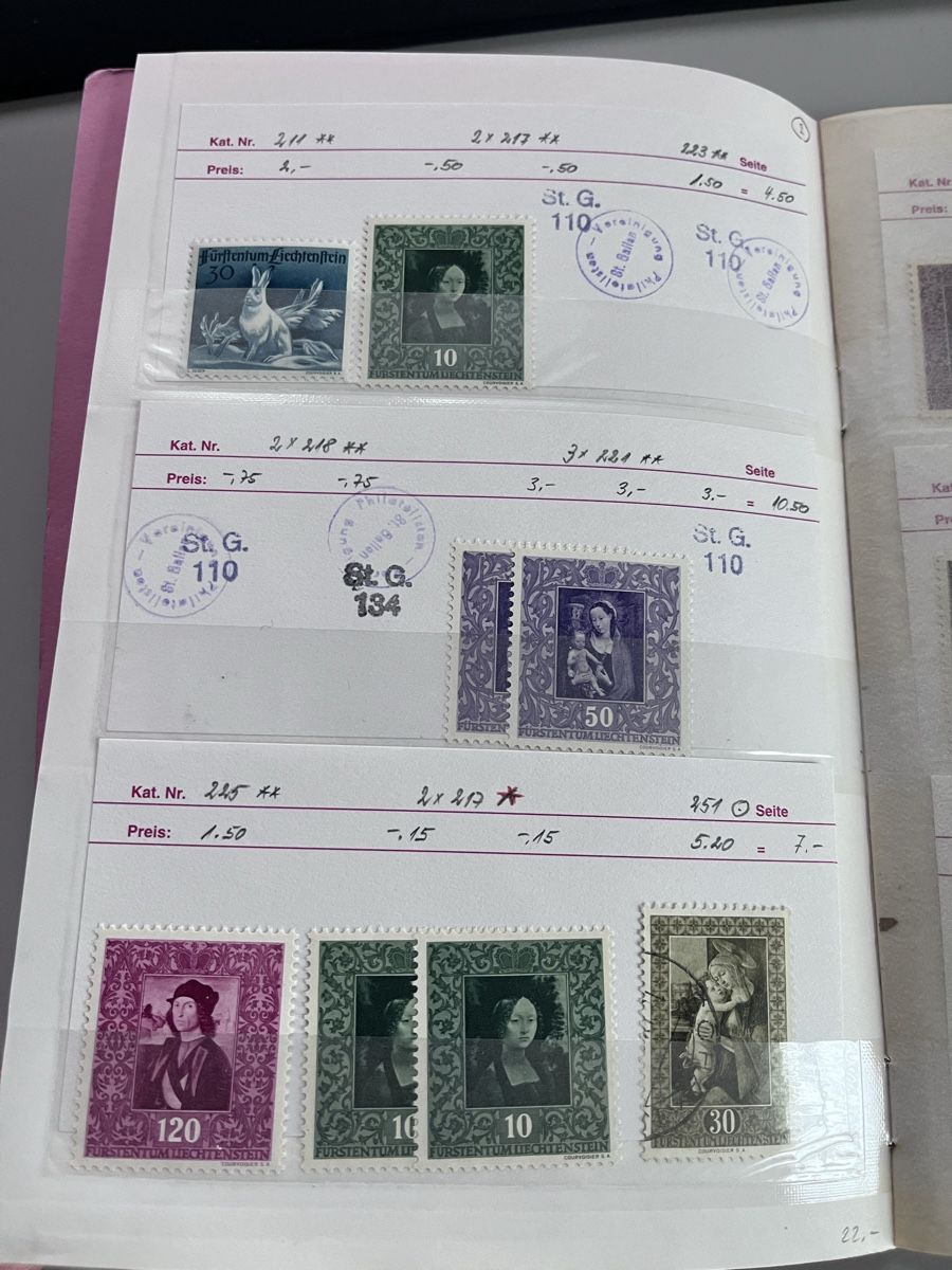 Tutti i francobolli: Briefmarken Auswahlheft Liechtenstein – Usato da Römerswil LU venduto da manuscha_ 2