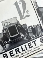 Berliet Cars - 3 Werbungen von 1922/23
