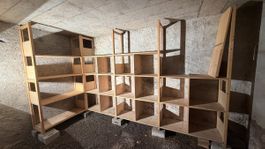 Kellerregal aus Holz – steckbar, flexibel teilbar, guter Zus