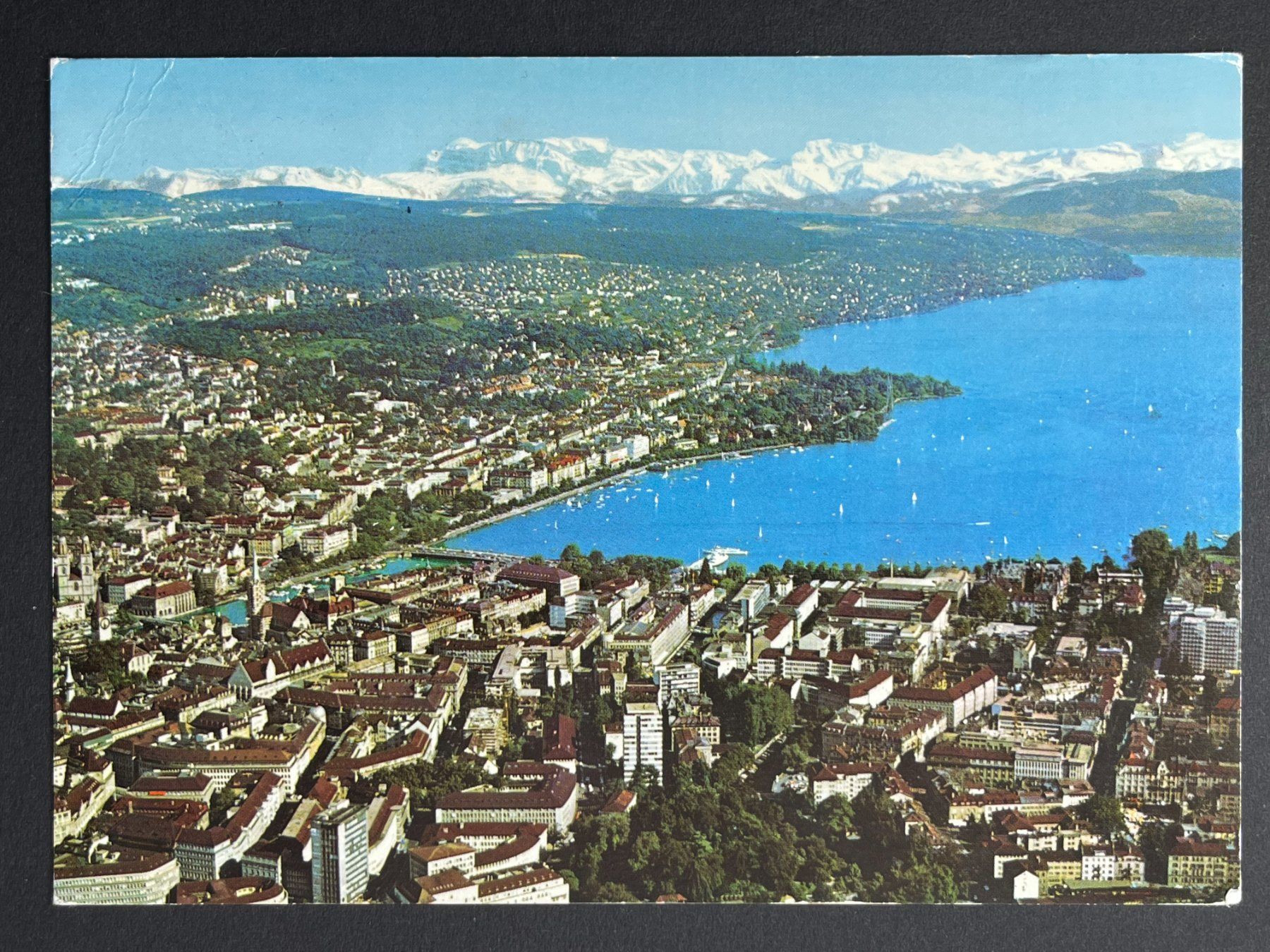 Cartoline postali: Zürich - Flugaufnahme – Usato da Steg VS venduto da danwer74