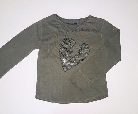 T-shirt manches longues  Zadig&Voltaire kaki, 3 ans