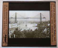 Glasdia Frankreich: Marseille - Pont Transbordeur, um 1920