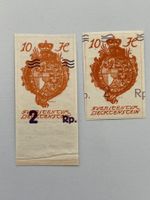 1921, Aushilfsausgabe, verschobener Aufdruck FL43-FL44