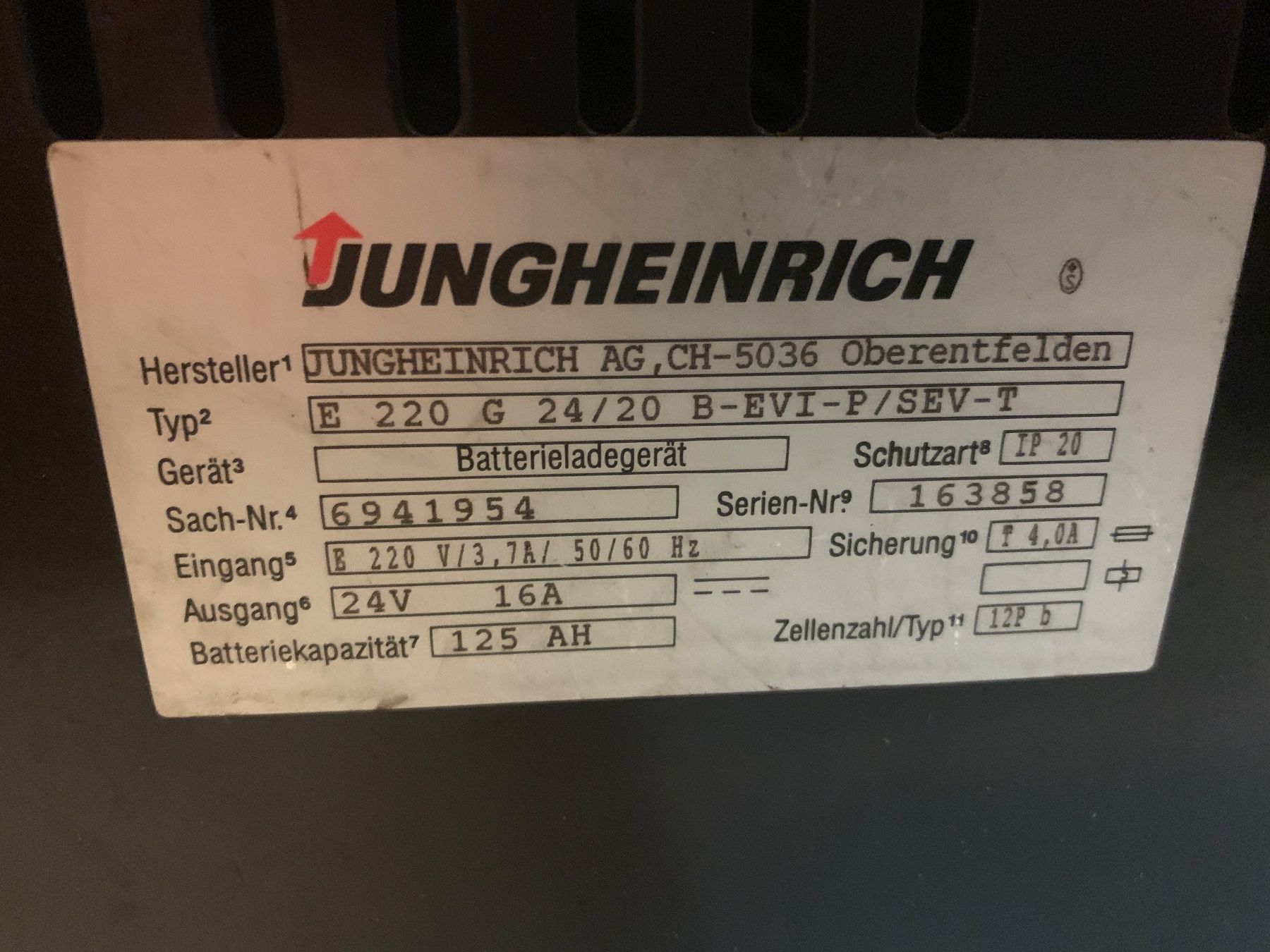 Caricabatterie: Ladegerät Jungheinrich Voltronic - P – Usato da Heimisbach venduto da inf_qf26 2