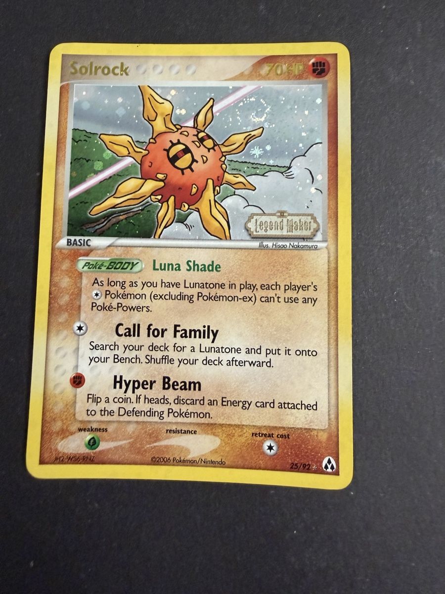 Pokémon Carte collezionabili: Solrock Reverse Holo 25/92 Pokemon Legend Maker MP – Usato da Adliswil venduto da Parosek 1