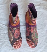 Bottines Desigual originales et colorées, taille 41💜🧡🌻