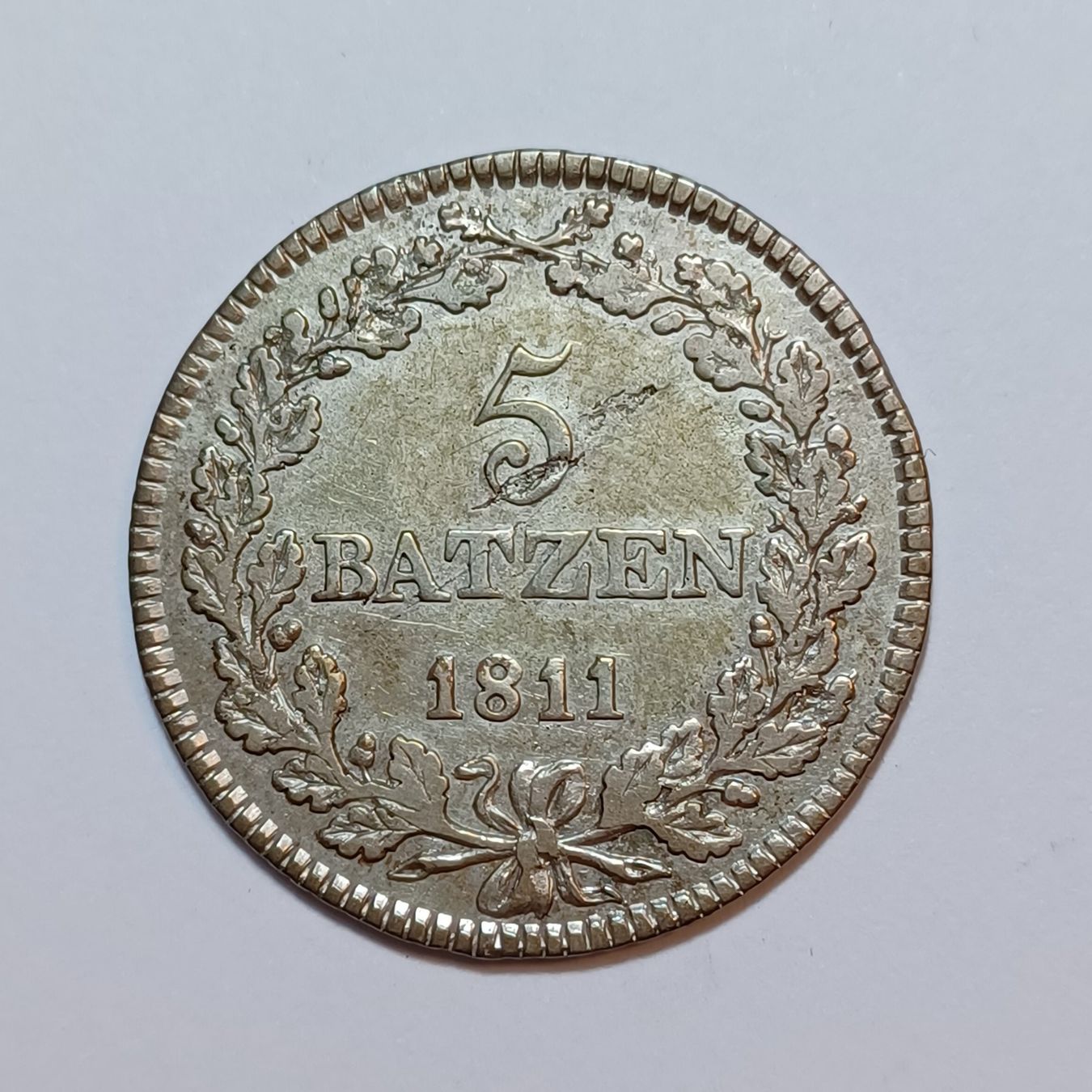 Tutti le monete: 5 Batzen 1811 Nidwalden – Usato da Pfäffikon ZH venduto da Schweizer_Muenzen