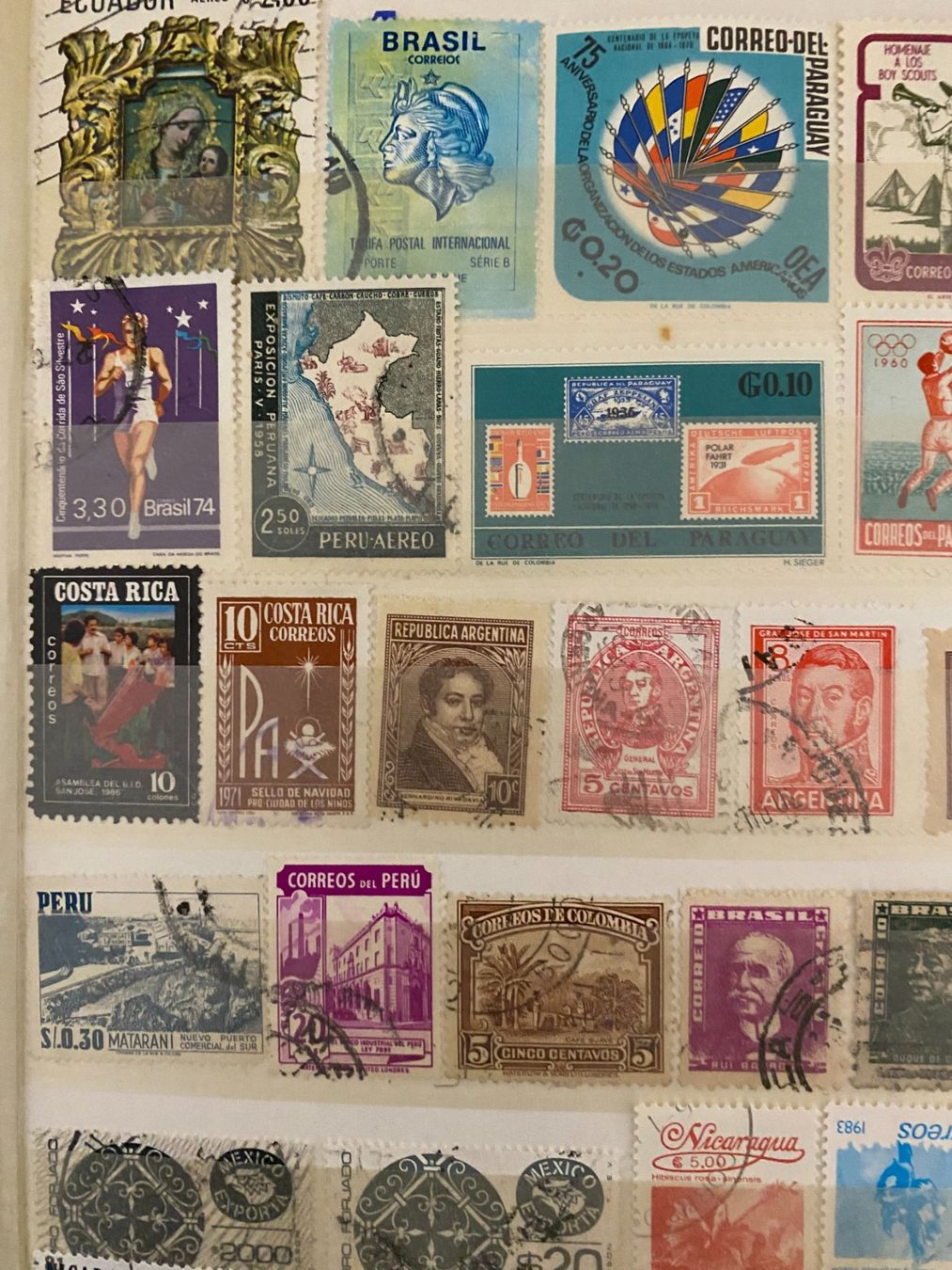Alle Briefmarken: Briefmarken-Sammlung, Südamerica – Gebraucht aus matten b. interlaken von jfran17 1