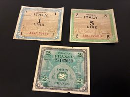 3 verschiedene Banknoten